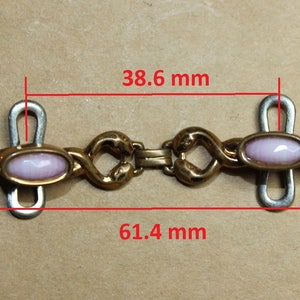 Victorian antique collar bar snakes pink glass 1890 1900 image 2