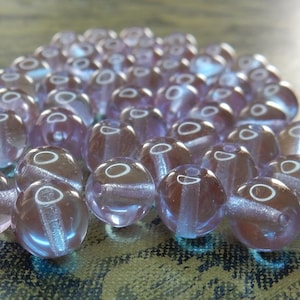 Antique saphiret glass beads RARE 1900s