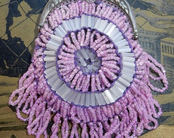 Vintage Beaded mini purse  1920's  Antique