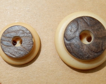 Vintage Tagua nut buttons hand carved