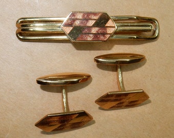 2 Broches Ou Boutons De Col Vintage émaillés – Années 1930 – Bijoux Fantaisie Rétro