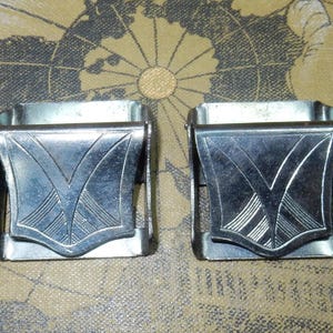 Vintage buckles for pants jacket 1930s 40s 2 pairs