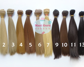Hair for dolls Hair pieces Hair for Blythe Hair Waldorf dolls Doll Wig Hair 25 cm10inches 100cm Similar to natural Thick hair Hair pieces