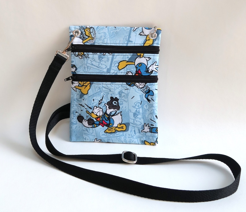 Disney Donald Duck Fabric Wallet Crossbody Bag Passport Etsy Canada