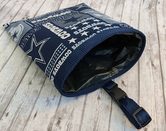 Dallas Cowboys Car Garbage Bag with Adjustable Strap and Removable Plastic Coated Mesh Liner  made from Dallas Cowboy Football Fabric