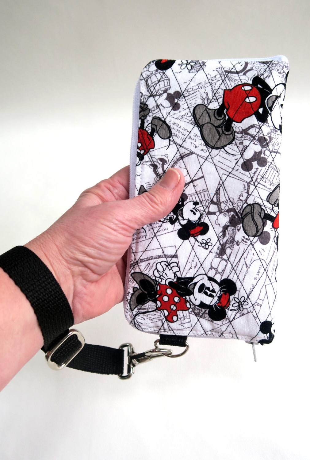 Quilted Disney Fabric Wristlet Wallet Cell Phone Case or Etsy