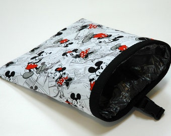 Disney Fabric Car Garbage Bag with Adjustable Strap and Removable Plastic Coated Mesh LIner