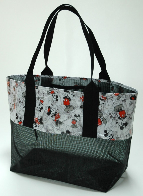 Items similar to Disney Large Beach, Tote, Picnic, Camping Mesh Fabric