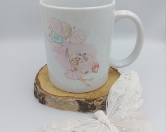 Taza personalizable Fairy Elf Girl Romantic - Taza de esmalte, vidrio, cerámica o plástico para niños