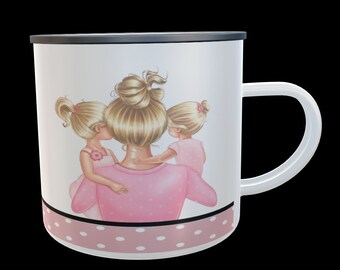 Taza Día de la Madre Mothersday Girls Mom Best Mom, elige tus gemelos con motivos deseados