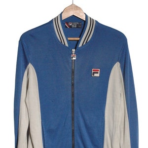 No.132 FILA ギンガムチェックトラックジャケット☆XL☆White☆ Fila White Line - Etsy