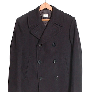 Vintage Whaling Mfg Co Midnight Blue Pea Coat | Size S - www.brickvintage.com