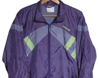 Vintage 1980's Adidas Shell Suit Jacket | Size XL - Www