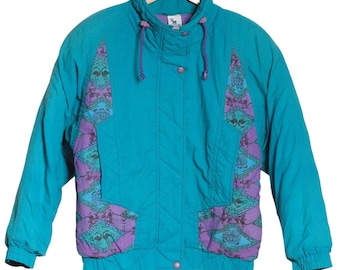 Vintage Alpine Designs Outdoor Jacket S 80s Padded Ski White