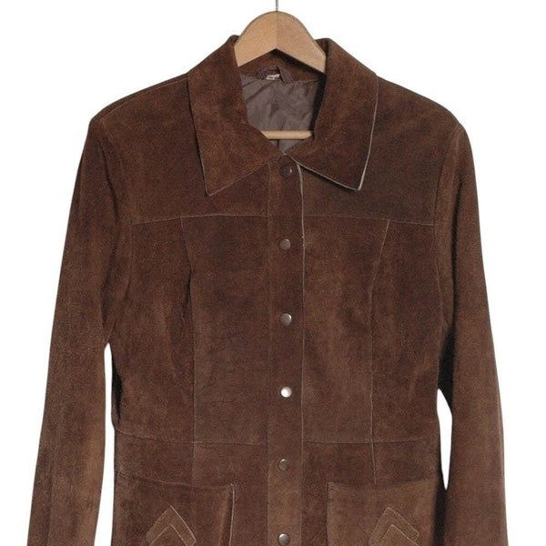Vintage 1960 Braune Wildlederjacke | Größe 14 - www.brickvintage.com