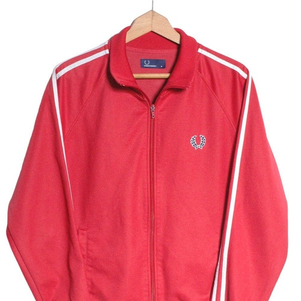 Vintage Fred Perry Rote Trainingsjacke | Größe M - www.brickvintage.com