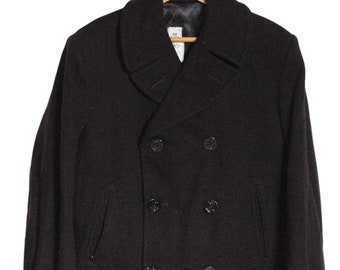 Vintage DSCP By Sterlingwear Of Boston Pea Coat | Size L - www.brickvintage.com