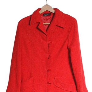 Vintage 1960&#39;s Elgee Of London Red Wool Coat | Size 8 - www.brickvintage.com