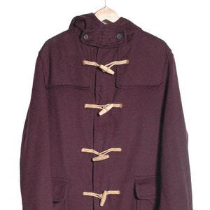 Maroon store duffle coat