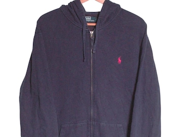 Vintage 00s Polo Ralph Lauren Bear Hoodie Full Zip Youth Boy Girl