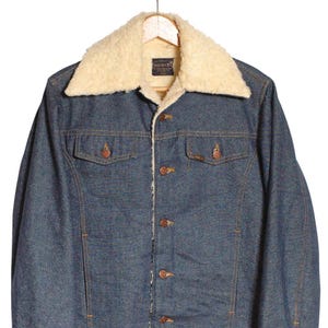 Chaqueta vaquera vintage Roebucks Sherpa de los años 70 / Talla S - www.brickvintage.com