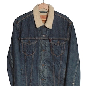 Vintage Levi&#39;s Sherpa Jeansjacke | Größe XL - www.brickvintage.com