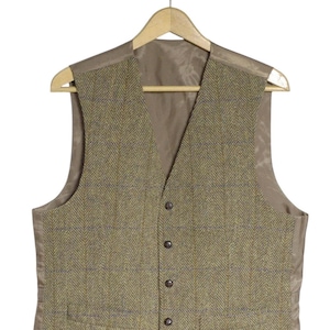 Vintage Edinburgh Woolen Mill Harris Tweed Waistcoat | Size M - www.brickvintage.com