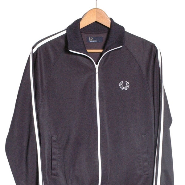 Vintage Fred Perry Black Track Jacket | Size S - www.brickvintage.com