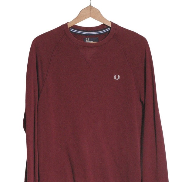 Vintage Fred Perry Maroon Sweatshirt | Größe S - www.brickvintage.com