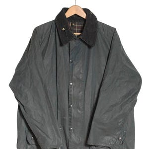 Vintage Barbour Beaufort Blue Wax Jacket | Size C42/112cm L - www.brickvintage.com