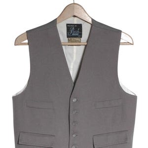 Vintage 1960's Park Row Grey Wool Waistcoat | Size S - www.brickvintage.com