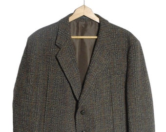 Vintage 1960's Dunn & Co Harris Tweed Jacket | Size 46 XL - www.brickvintage.com