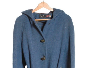 Vintage 1960's Gloverall Blue Duffle Coat | Size 12 - Www