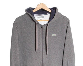 Vintage Lacoste Grey Hoodie | Size M - www.brickvintage.com