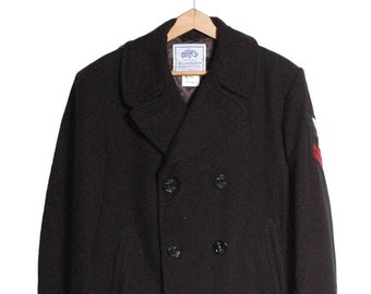DSCP Quarterdeck Collection Mens Navy Peacoat 38R Wool Blend