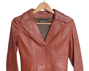Vintage 70s Walter Dyer Leather Jacket - Etsy