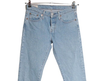 Jean fuselé bleu clair Levi's 501 T vintage | Taille 25/28 - www.brickvintage.com