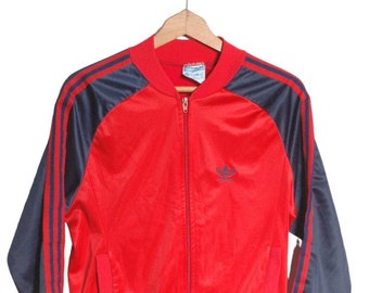 Vintage 80's Adidas ATP Keyrolan Blue 3 Stripe Full Zip