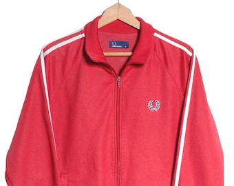 Vintage Fred Perry Red Track Top | Size M - www.brickvintage.com
