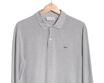 LACOSTE Vintage 70s Men's Long Sleeves Cotton Piqué Polo