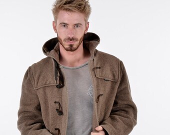Vintage 1970's Gloverall Brown Duffle Coat M - www.brickvintage.com