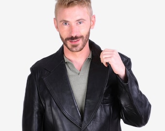 Vintage 1970's Murray Black Leather Jacket | Size M - www.brickvintage.com