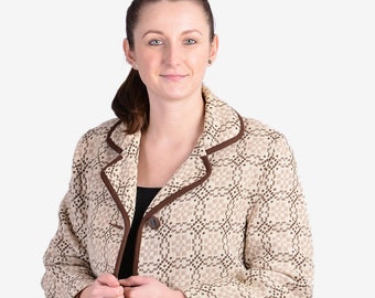 Vintage 1960's Eclipse Welsh Woollens Tapestry Coat | Size