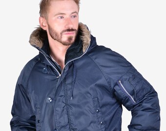 Vintage 1970's Blue Snorkel Parka Size 