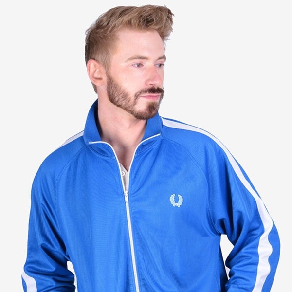 Vintage Fred Perry Blue Track Top | Größe XXL - www.brickvintage.com