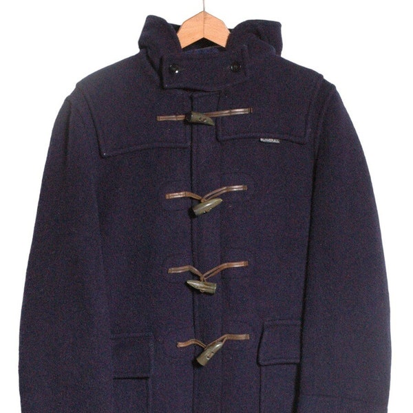 Vintage 1970's Gloverall Navy Blue Duffle Coat | Size XS - www.brickvintage.com
