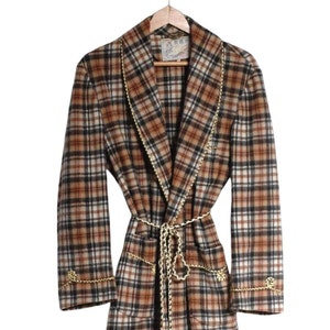 ladies plaid dressing gown Womens Flannel Nightrobe