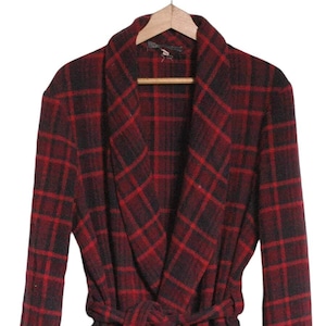 Vintage 1960&#39;s Tartan Dressing Gown House Robe | Size M - www.brickvintage.com