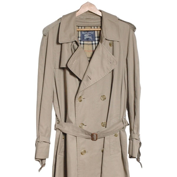 Trench beige Burberrys vintage anni '70 Mac / Taglia M - www.brickvintage.com