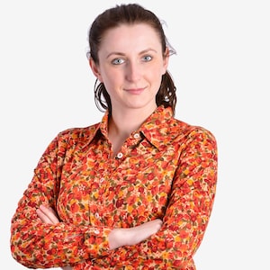 Vintage 1960&#39;s Floral Shirt | Size 16 - www.brickvintage.com